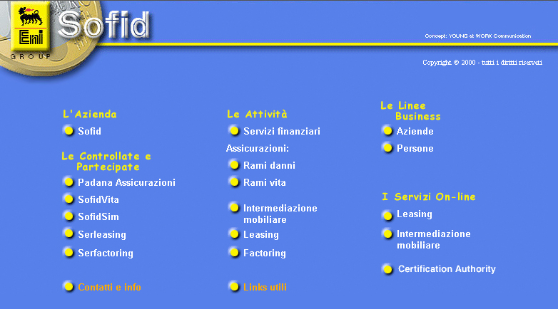 Sofid (Eni group) intranet web site